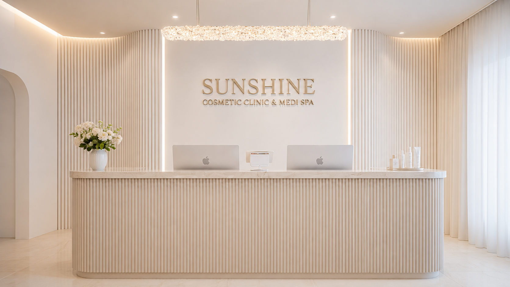 Sunshine Cosmetic Clinic and Medi Spa reception desk